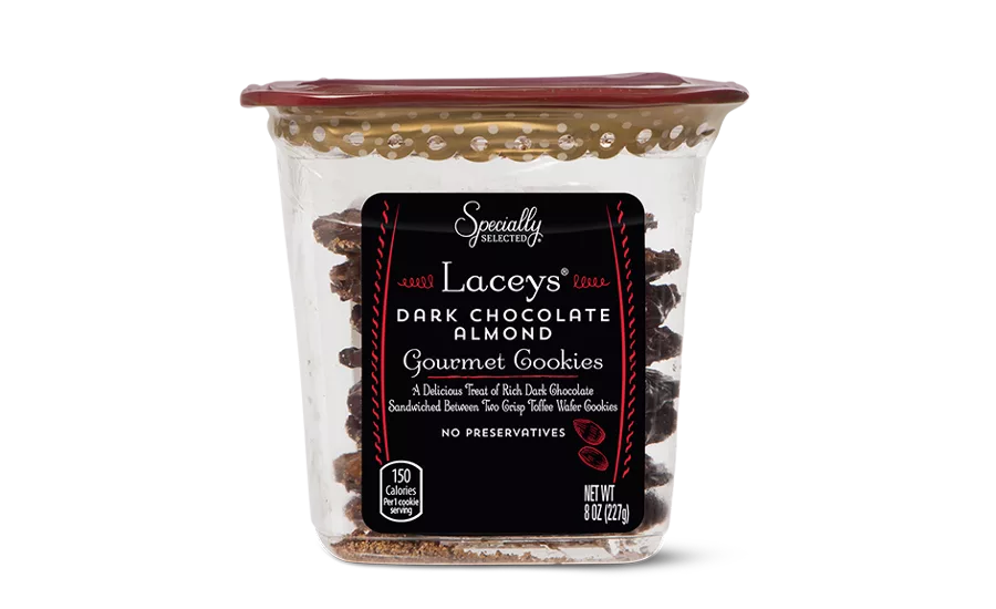 ALDI Laceys dark chocolate almond cookies