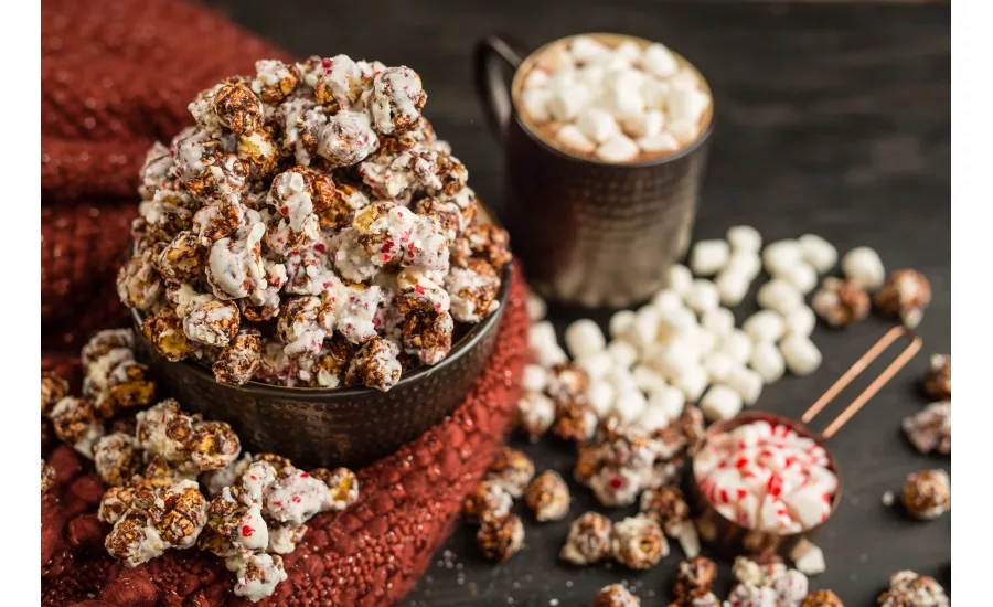 Popsanity Peppermint Hot Chocolate popcorn