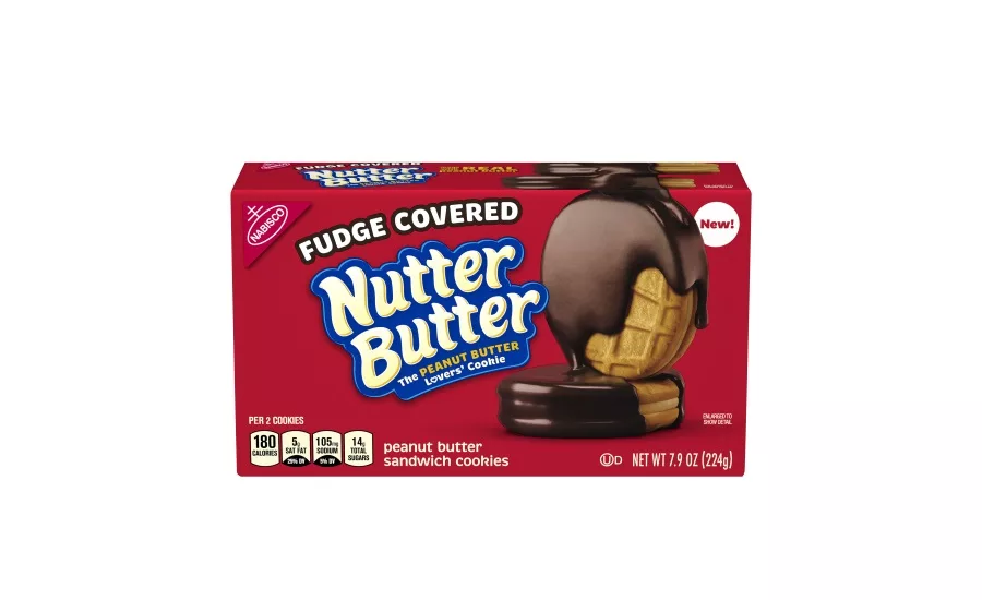 Fudge-covered Nutter Butter cookies