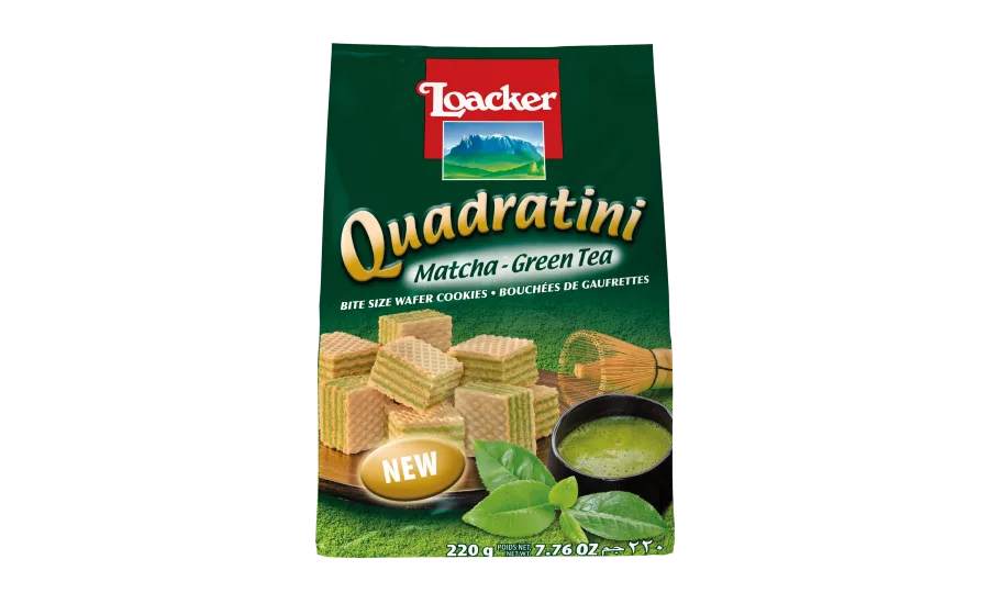 Loacker Matcha Quadratini wafers