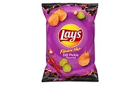 Lays Flamin Hot Dill Pickle chips Lays Flamin Hot Dill Pickle chips