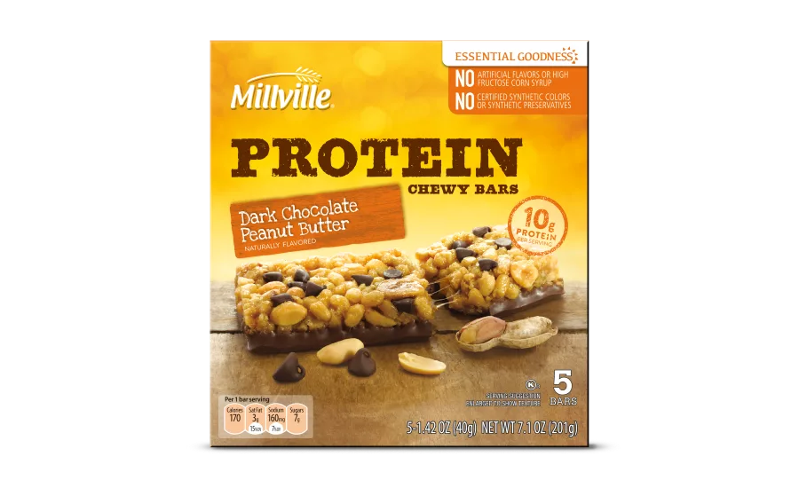 ALDI-exclusive Millville Protein Chewy Bars