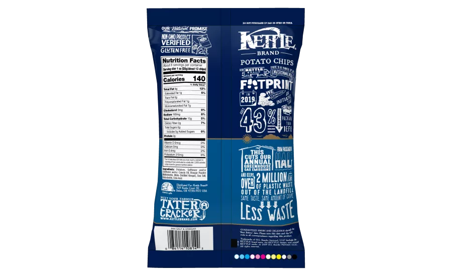 Kettle Brand using less plastic in packaging