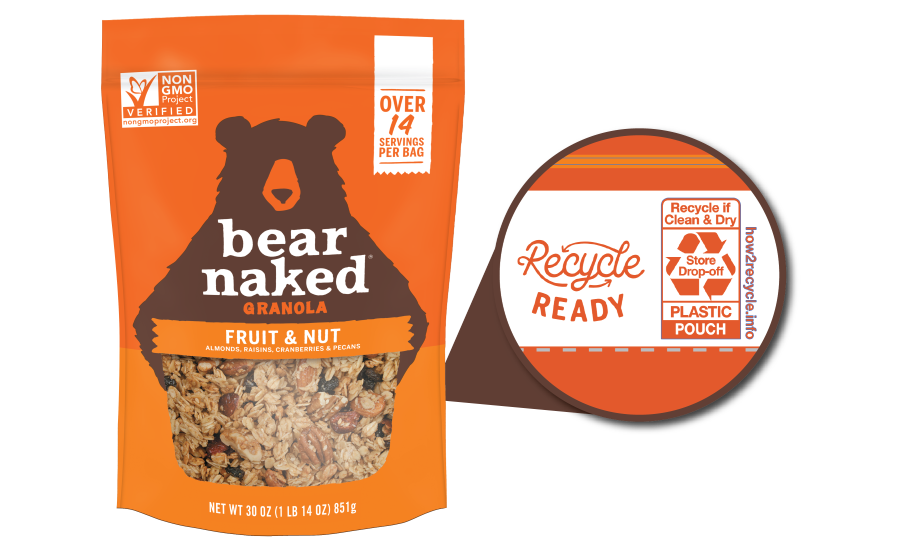 Bear Naked granola new recyclable packaging