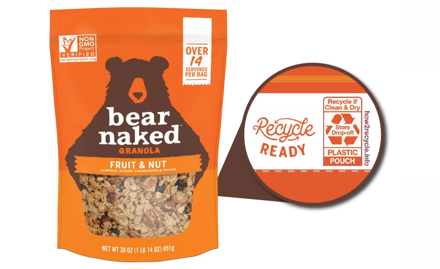 Bear Naked granola new recyclable packaging