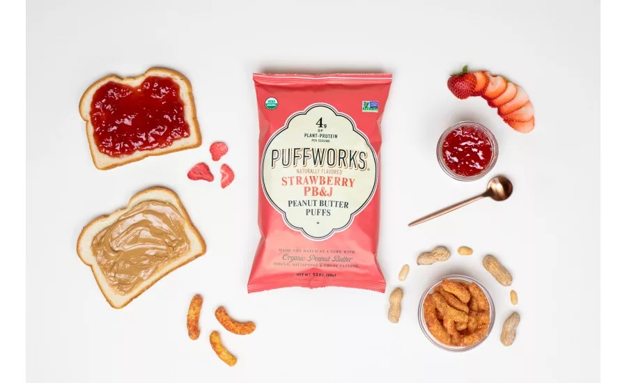 Puffworks Strawberry PB&J peanut butter puffs