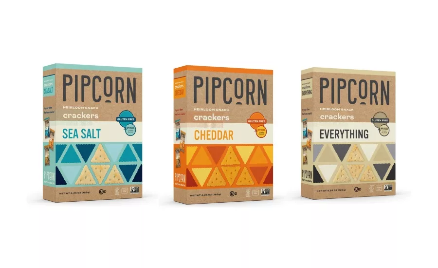 Pipcorn upcycled heirloom snack crackers