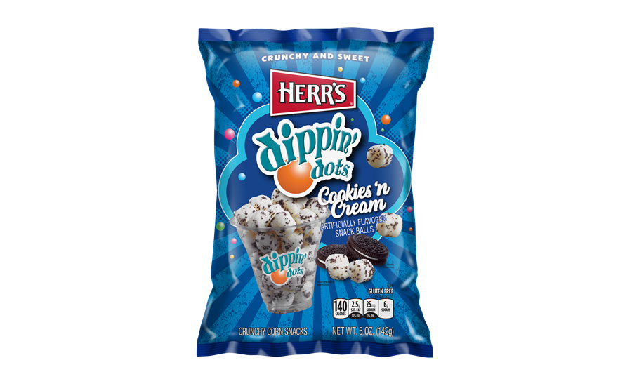 Herrs Dippin Dots Cookies n Cream Snack Balls