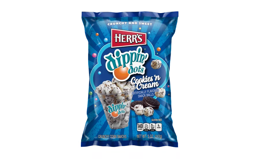 Herrs Dippin Dots Cookies n Cream Snack Balls