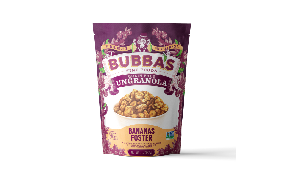 Breakfast gets decadent with new Bananas Foster UnGranola from Bubbas Fine Foods