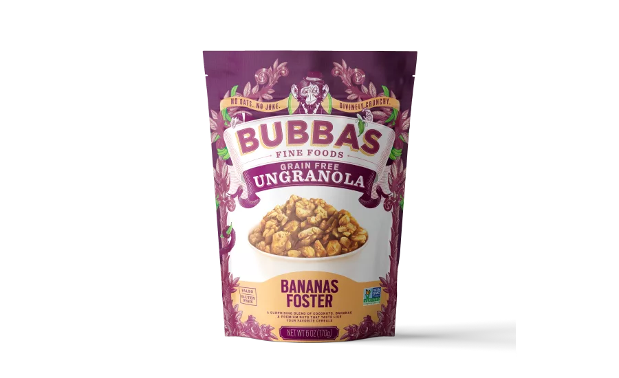 Breakfast gets decadent with new Bananas Foster UnGranola from Bubbas Fine Foods