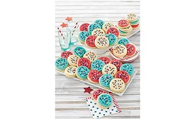 Cheryls Cookies Buttercream Frosted Red White and Blue Cut Out Cookies