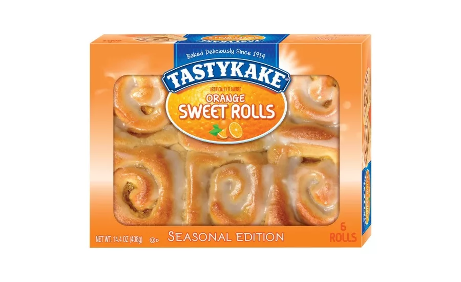 Tastykake Orange Sweet Rolls, Orange Mini Donuts, and Birthday Kake Mini Donuts