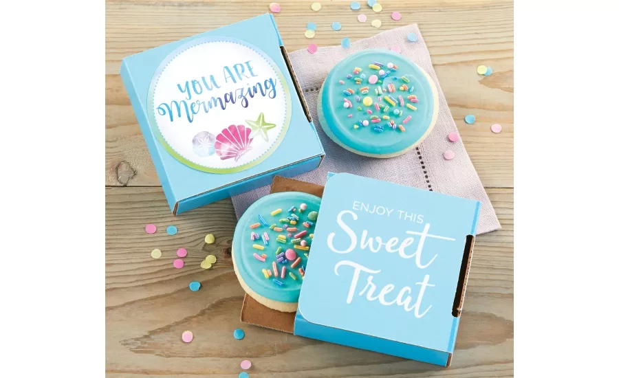 Cheryls Cookies You Are Mermazing Cookie Card, Gift Tin, and Gift Pail
