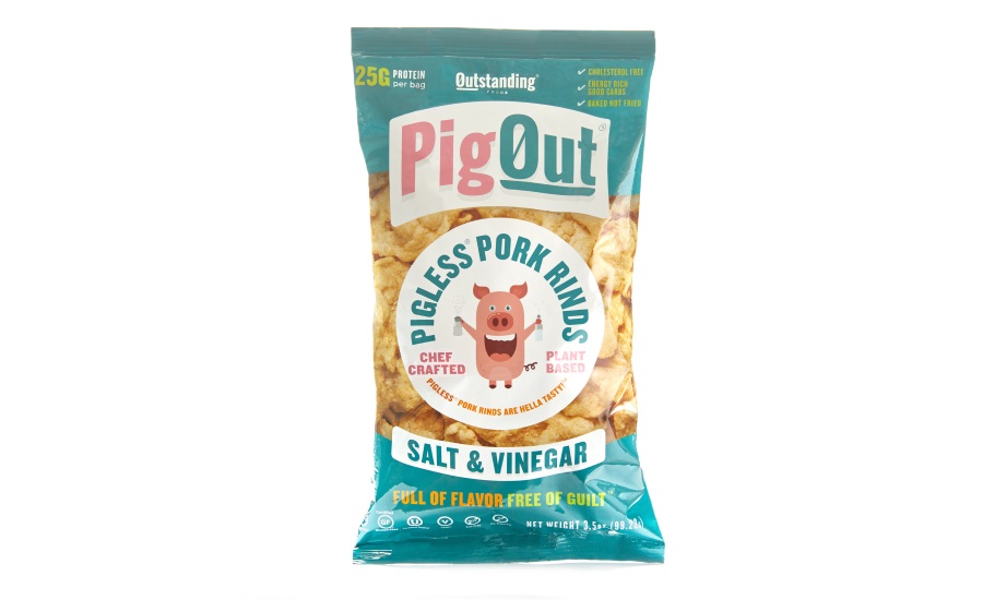 PigOut Pigless Pork Rinds Salt & Vinegar flavor