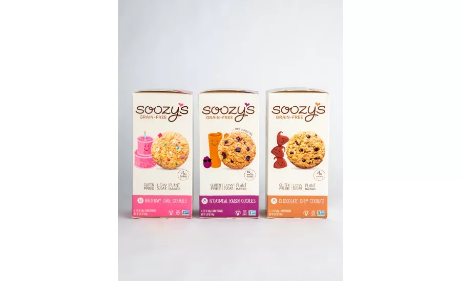 Soozys gluten-free, plant-based shelf-stable cookies