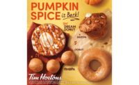 Tim Hortons pumpkin spice baked goods, doughnuts