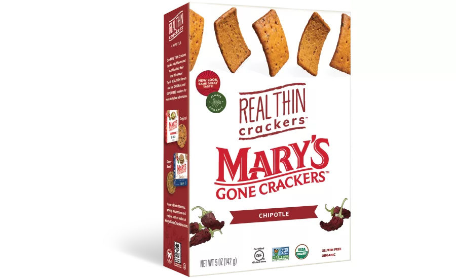 Marys Gone Crackers launches three flavors to line of real thin crackers