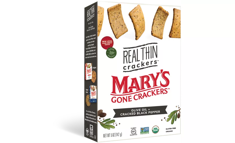 Marys Gone Crackers launches three flavors to line of real thin crackers