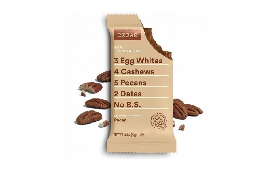 RXBAR Pecan bar, and returning favorite RXBAR Gingerbread