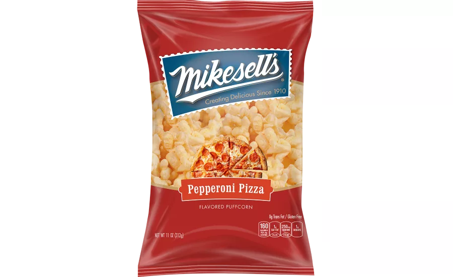 Mikesells Snack Food Co. Salt & Lime Potato Chips and Pepperoni Pizza Puffcorn