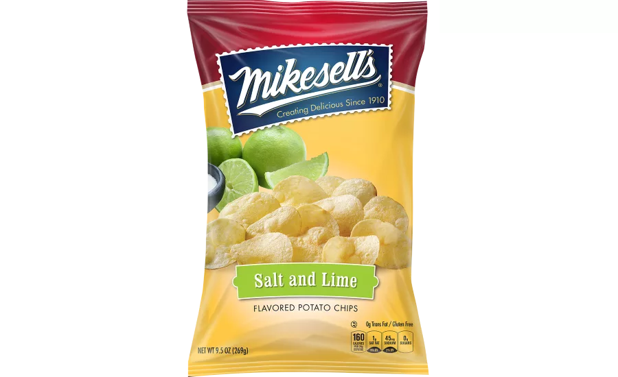 Mikesells Snack Food Co. Salt & Lime Potato Chips and Pepperoni Pizza Puffcorn