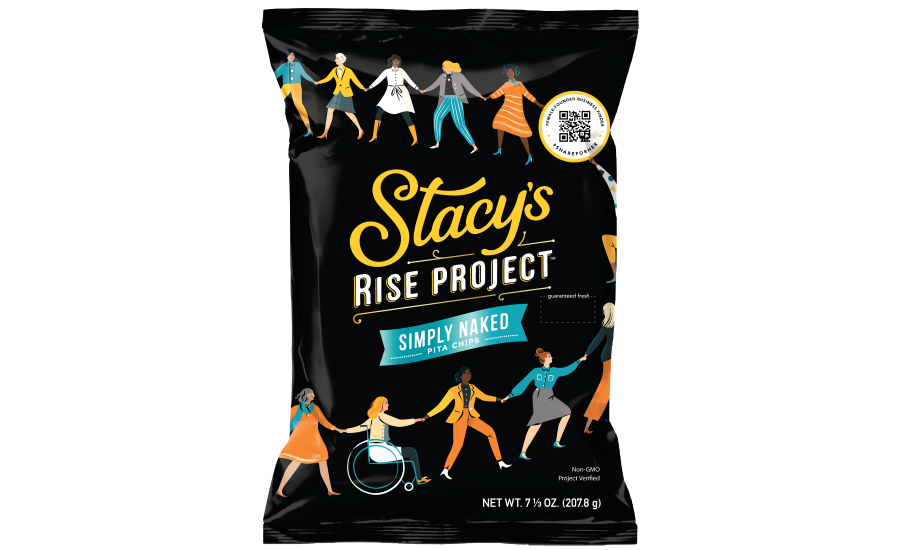 Female-founded Stacys Pita Chips adds women-owned business directory QR code to new bags