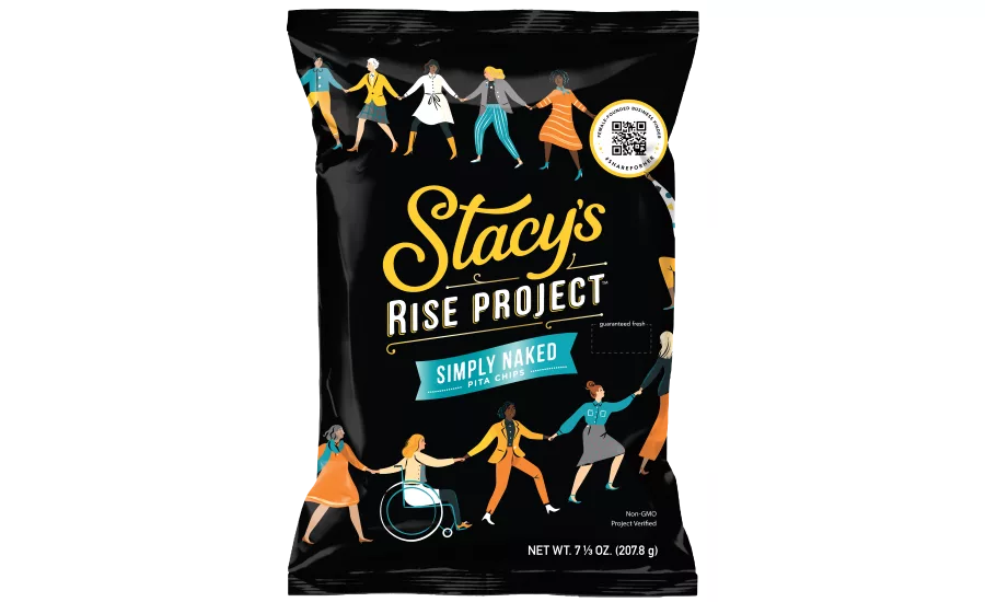 Female-founded Stacys Pita Chips adds women-owned business directory QR code to new bags