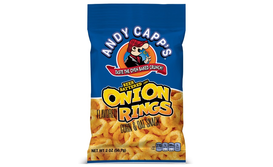 Andy Capps Beer Battered Onion Rings Baked Oat and Corn Snacks