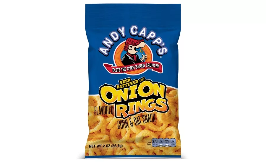 Andy Capps Beer Battered Onion Rings Baked Oat and Corn Snacks
