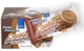 Pure Protein puffs and cookie sandwiches