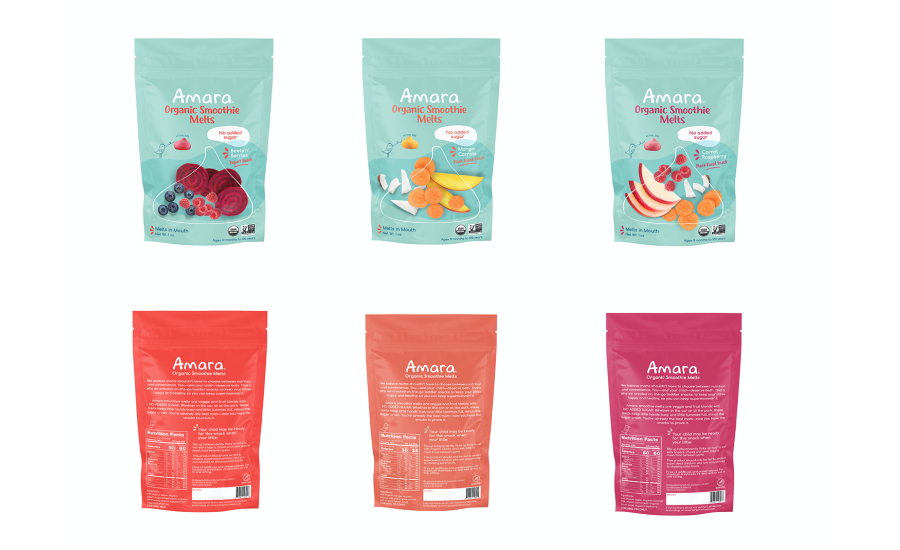 amara organic smoothie melts, for toddlers | 2020-12-08 | snack food &amp; wholesale bakery