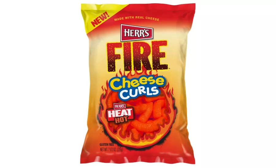 Herrs Fire Ridged potato chips and cheese curls