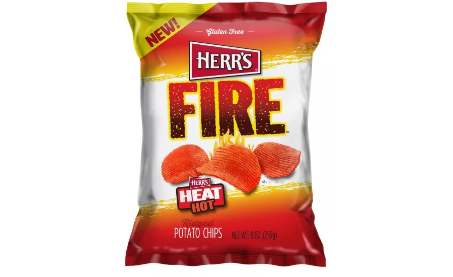 Herrs Fire Ridged potato chips and cheese curls