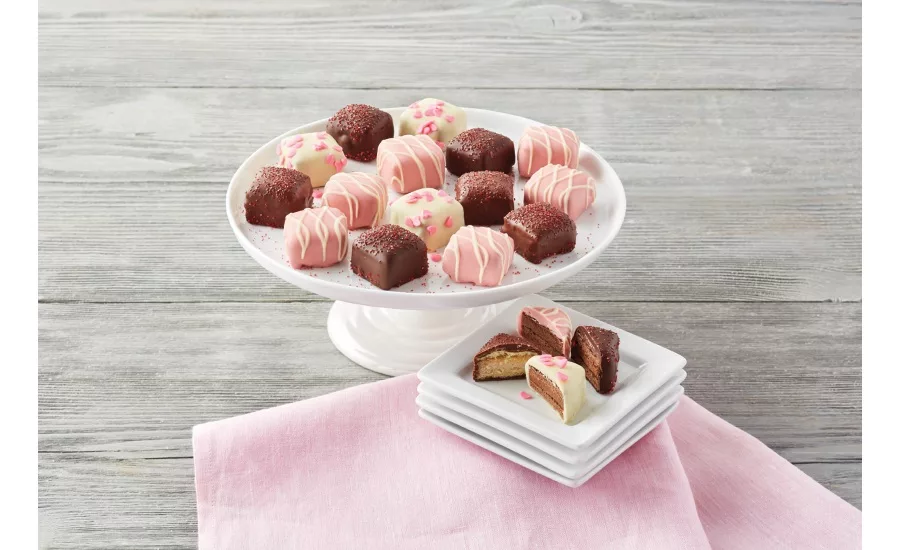 Harry & David Grand Valentines Day Gift Box with Wine, and Valentines Day Petit Fours