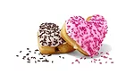 Dunkin Cupids Choice Donut and Brownie Batter Donut, for Valentines Day