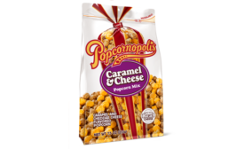 Popcornopolis Double Drizzle, Caramel & Kettle, Triple Cheese, Honey Butter, and Caramel & Cheese popcorn