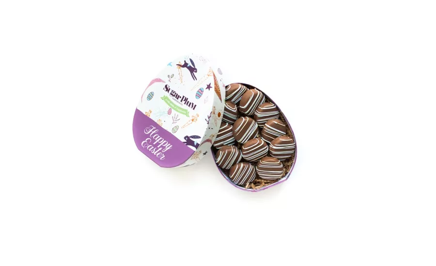 Sugar Plum Easter Egg Chocolate-Covered Sandwich Cookies Assortment