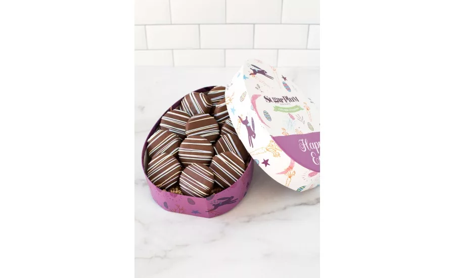 Sugar Plum Easter Egg Chocolate-Covered Sandwich Cookies Assortment