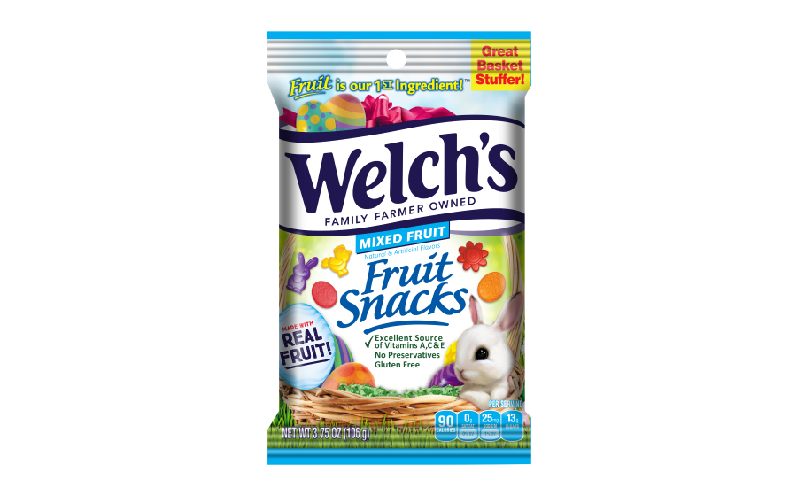 Welchs Easter Fruit Snacks Mixed Fruit 3.75oz Peg Bag