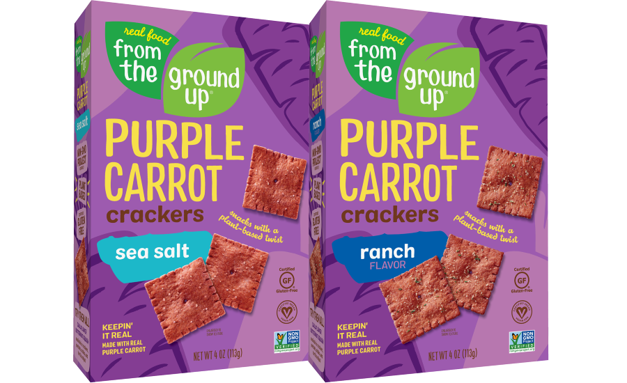 REAL FOOD FROM THE GROUND UP Purple Carrot Crackers