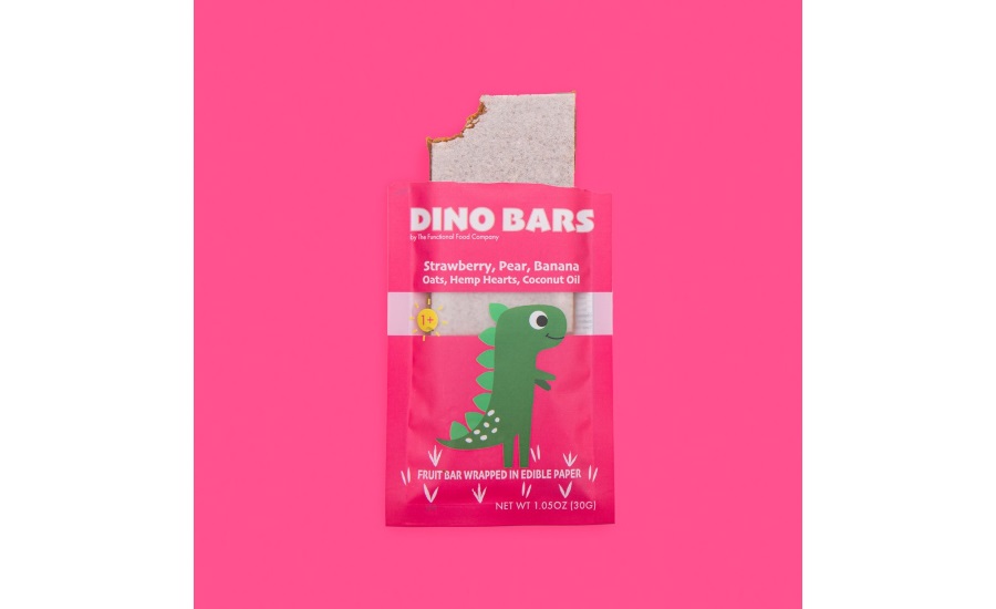 DINO BARS all-natural fruit bars for kids, wrapped in edible paper