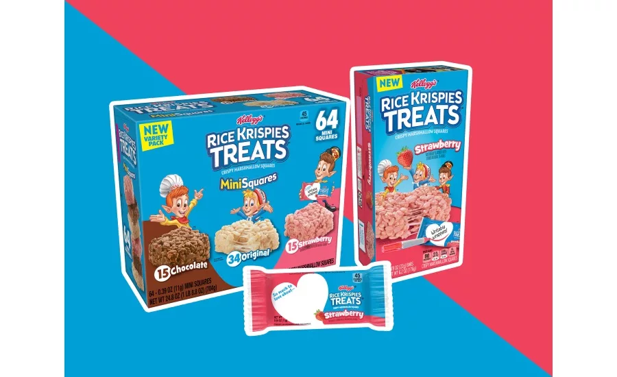 Rice Krispies Treats Strawberry, and Neapolitan ice cream-inspired Mini-Squares Variety Pack