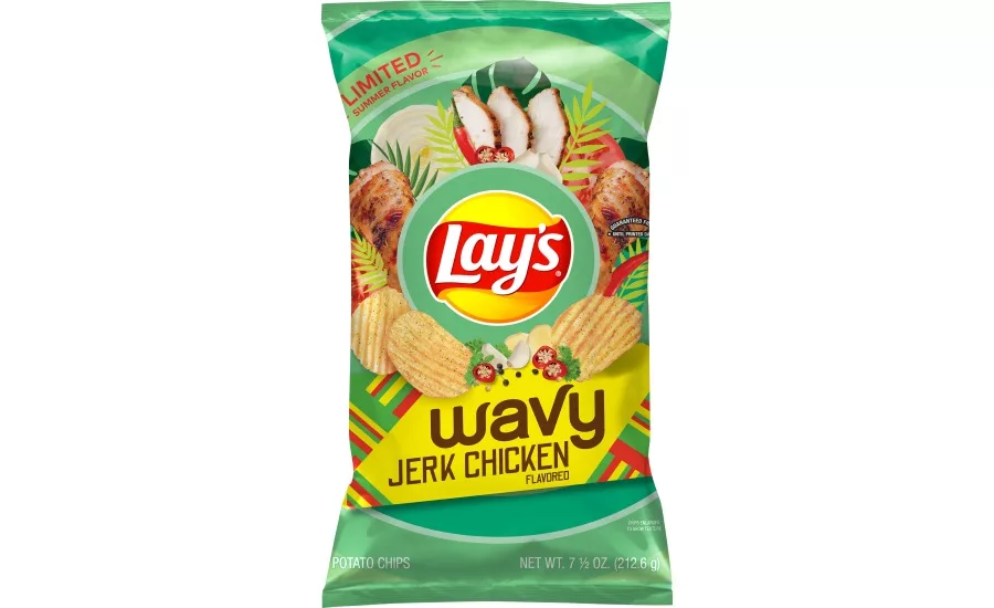 Lays releases three new limited-edition flavors: Chile Mango, Wavy Jerk Chicken, and Summer BLT