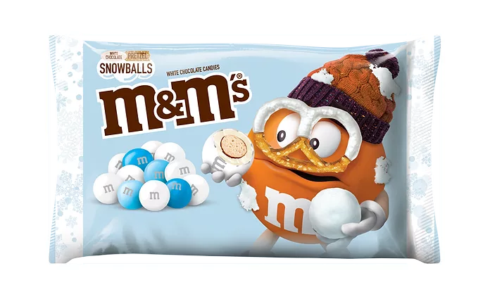 M&M'S White Chocolate Pretzel Snowballs | 2021-06-25 | Snack Food