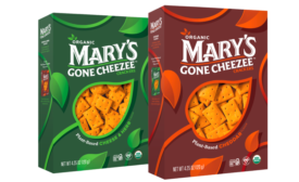 Mary's Gone Crackers debuts plant-based cheese-flavored crackers