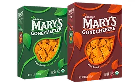 Mary's Gone Crackers debuts plant-based cheese-flavored crackers