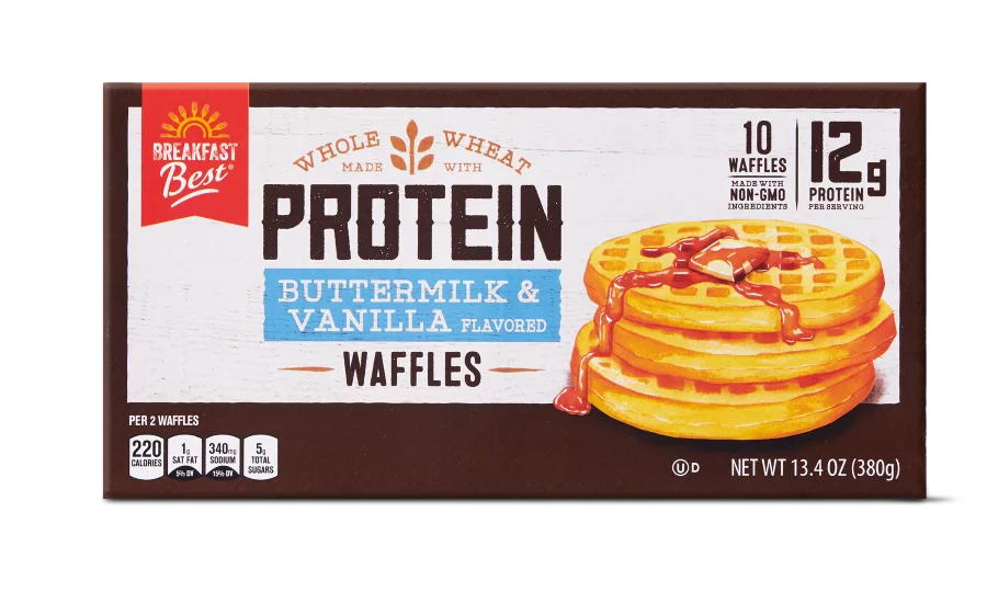 ALDI Breakfast Best Protein Waffles