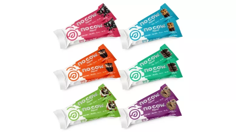 No Cow Chocolate Dipped Protein Bars