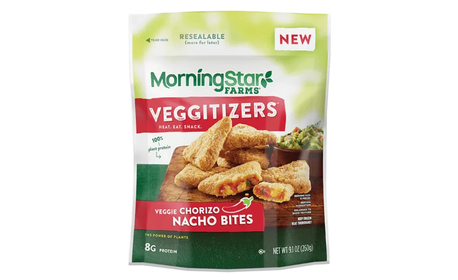 MorningStar Farms Veggitizers: Veggie Chorizo Nacho Bites and Veggie Chik'n and Cheeze Taquito Bites
